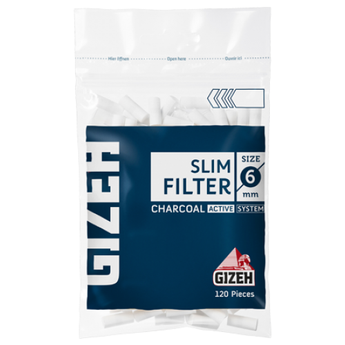 Filtre GIZEH slim carbon - 120buc/punga