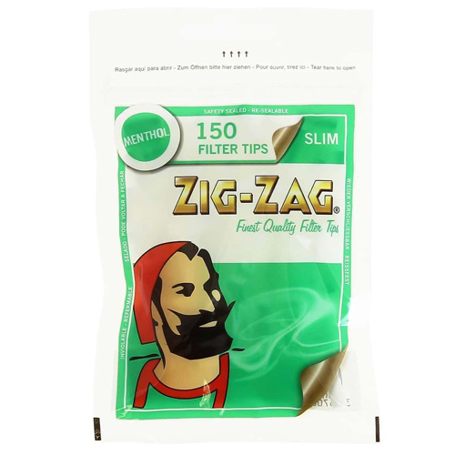 Filtre Zig Zag Menthol Slim - pungulita cu 150 filtre